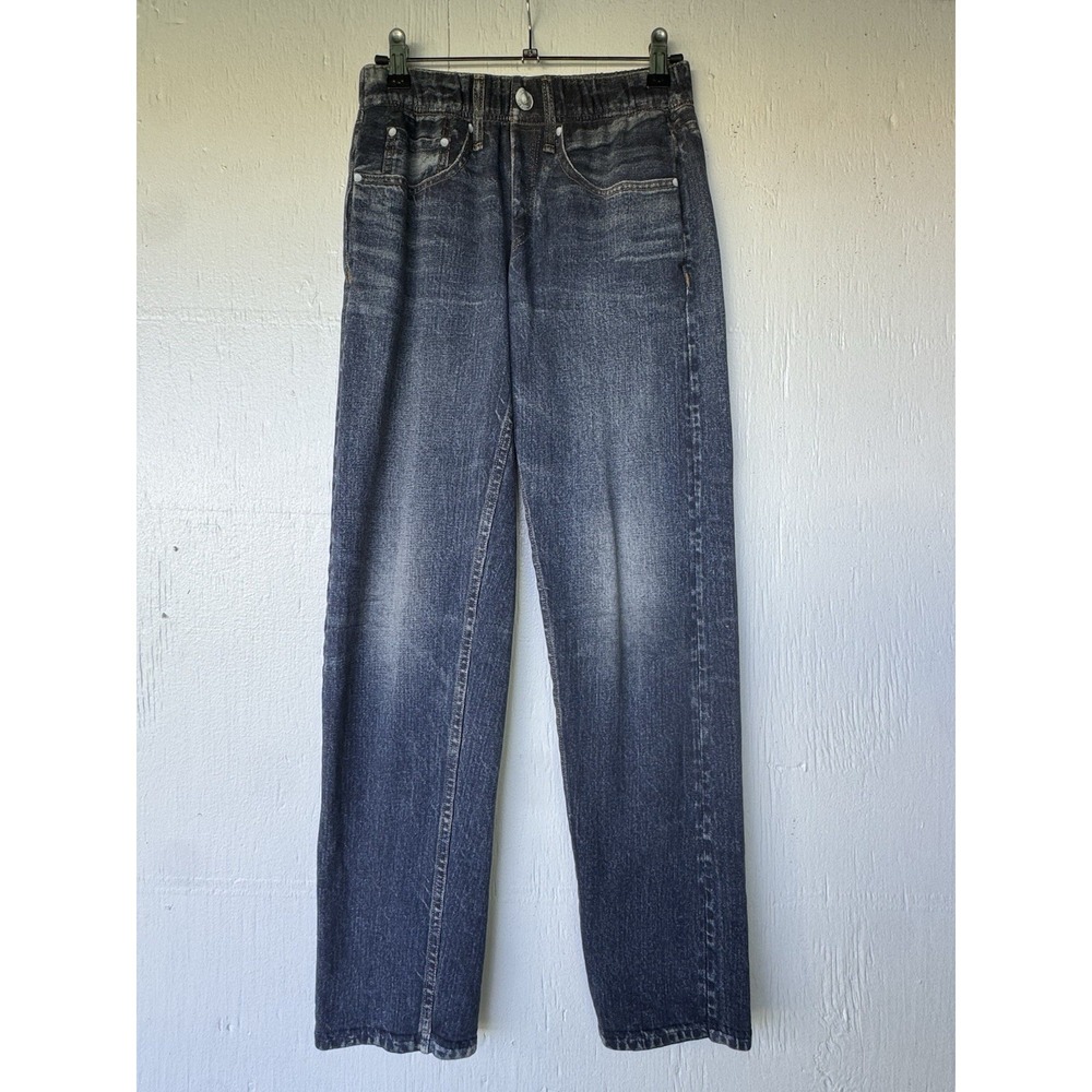 Rag & Bone Miramar Sweatpant Jeans XS Faux Denim w Side Seam Pockets READ